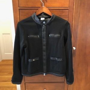 Black moto jacket sweater